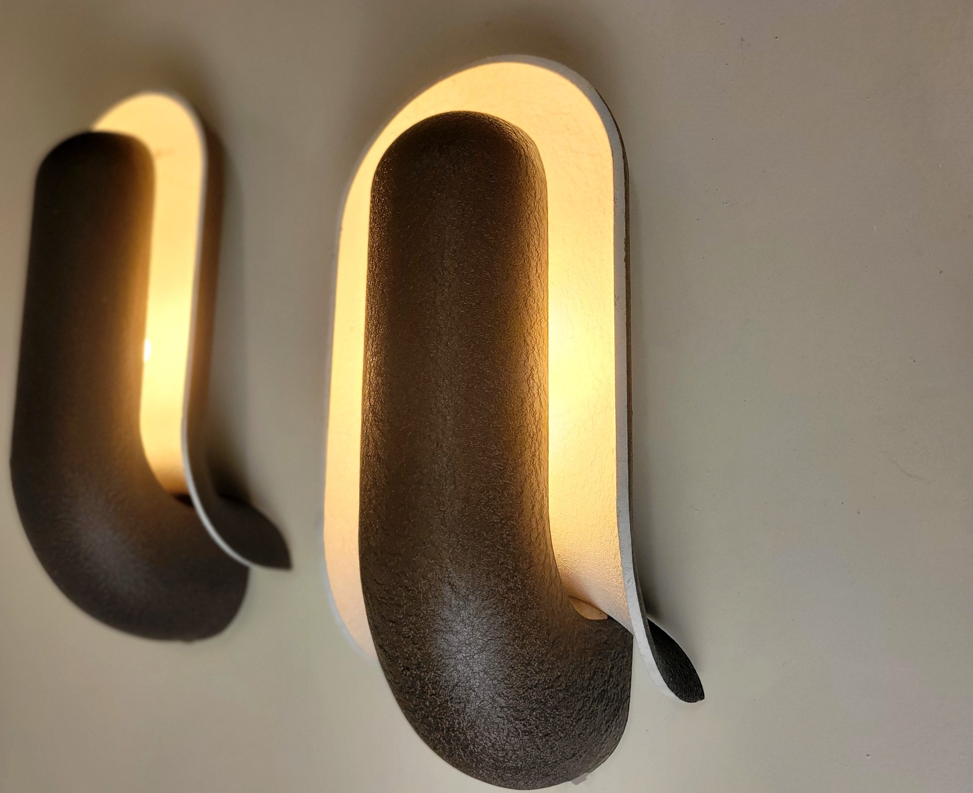 3 x Schelpdier wall lamp by Piet Cohen for Raak Amsterdam