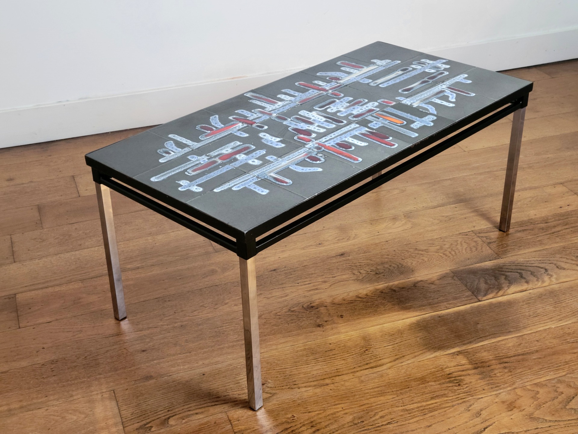 Vintage design tile coffee table by Adri Belgium