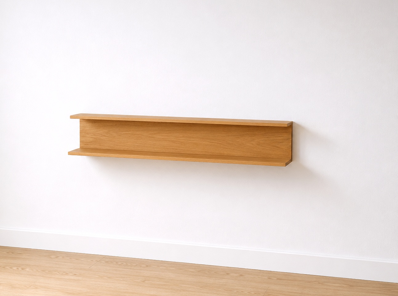 Vintage oak wall shelf by  Walter Wirz for Wilhelm Renz